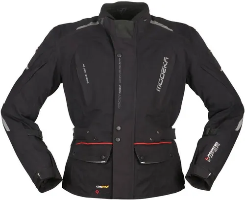 Modeka Viper LT Textiljacke - Schwarz - 3XL - Motorradjacke mit herausnehmbaren SAS-TEC Protektoren für optimalen Schutz und innovativem AirVent Belüftungssystem für Komfort bei jeder Fahrt.