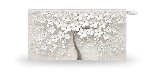 HUBDECO Magnetische Heizkörperverkleidung - 140x60 cm - Magnet Heizkörperabdeckung - Motiv 3D-Blumen - Wasserdicht Erhöhte Abriebfestigkeit Paneel-Heizkörperabdeckung