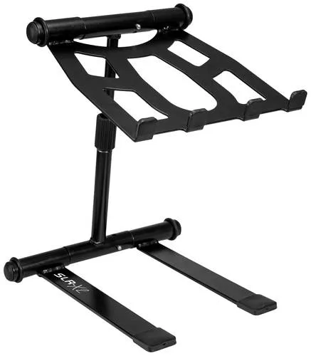 Omnitronic SLR-X2 Laptop-Stand mit Tasche - stufenlos höhenverstellbar von 28-40 cm, drehbare Ablage und optimierte Luftzirkulation für alle gängigen Laptop-Formate