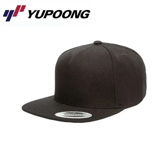 Yupoong Classic 5 Panel Snapback Cap Uni/One Size Schwarz Schwarz
