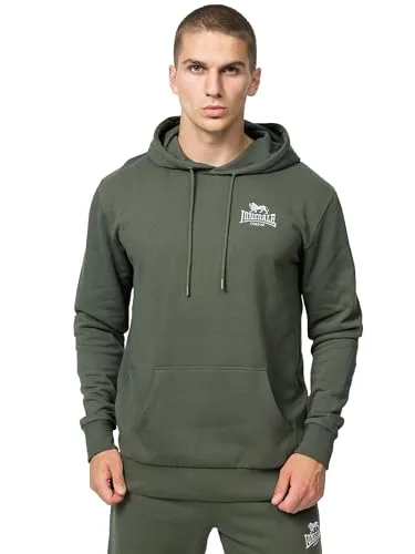 Lonsdale Herren Kapuzenpullover Talmine, Farbe:Green/White, Größe:M