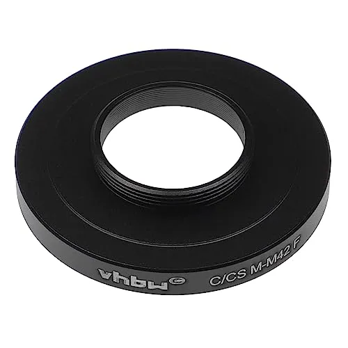 vhbw Makro-Adapterring kompatibel mit Kameras mit M42 (M42x0.75) Innengewinde/Objektiven mit C/CS-Mount