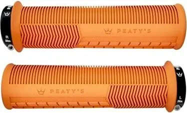 Peaty's Monarch Grips Mushroom Lock-On Lenkergriffe in orange von Peaty's