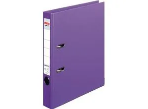 Herlitz Aktenordner protect+ A4 5cm violett (10 Stück) - Hochwertiger Ordner aus PP-Kunststoff mit extremer Zuhaltekraft und Sichttasche. Ideal für die sichere Ablage von A4-Dokumenten, umweltfreundlich mit FSC-Zertifikat.