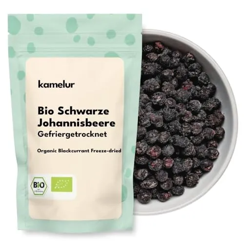 Bio Johannisbeeren schwarz gefriergetrocknet 250g- BIO Früchte aus getrockneten schwarzen Johannisbeeren