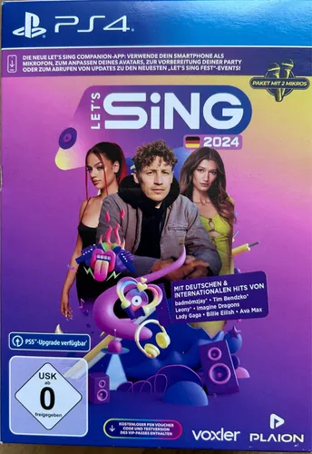 Let's Sing 2024 German Version mit 2 Mics für Playstation 4