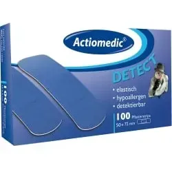 Actiomedic® DETECT+ ELASTIC Pflasterstrips 336.021.05072 , 1 Packung = 50 Stück, Maße: 5 x 7,2 cm