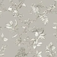 LAURA ASHLEY Vliestapete Elderwood, grau in grau von Laura Ashley