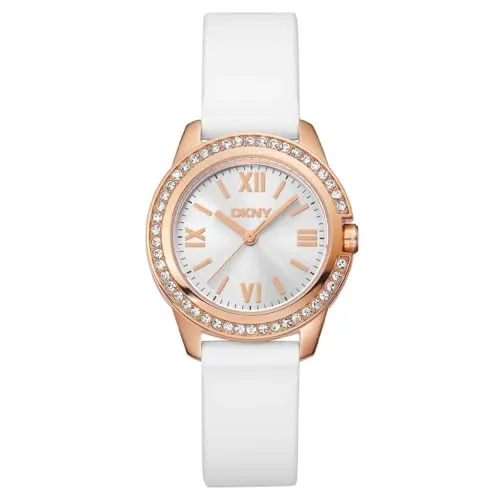 DKNY Quarz Damenuhr Evening mit Lederarmband von DKNY