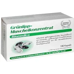 Grünlipp-Muschelkonzentrat 180 ST - Arzneimittel mit hochwertigem neuseeländischem Muschelfleisch, unterstützt Gelenkgesundheit und enthält wertvolle Nährstoffe für Ihr Wohlbefinden.