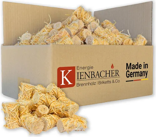 Holzwolle-Anzünder Germany aus Fichte & Kiefer Kamin-Anzünder, Grill-Anzünder, Anzündhilfe, Anzündwolle, Ofen-Anzünder | schnell & umweltfreundlich | Energie Kienbacher® 2 kg