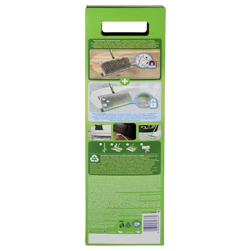 Produktbild Swiffer für Nass- und Trockenreinigung enthält: 1 Wischmop, 8 Bodenstaubentferner Trockentücher, 3 Bodentücher, Starterset