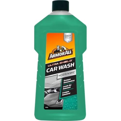 Armor All Ultra Plus Ceramic Coating Autoshampoo 1L, Autowaschanlage und -politur, Formel mit dreifach wirkender Keramikbeschichtung für EIN sauberes und glänzendes Auto