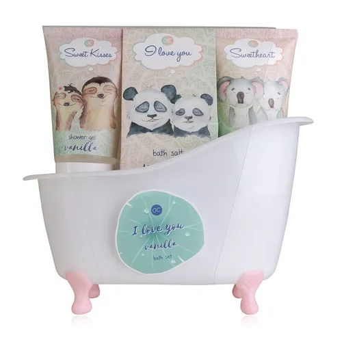 Geschenkset Badeset Pflegeset Wellness I love you Badewanne Geschenkidee