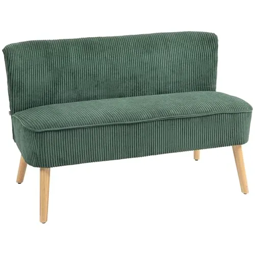HOMCOM 2-Sitzer Sofa mit Kordoptik von HOMCOM