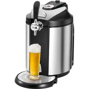 Clatronic Bierzapfanlage BZ 3740 - für 5 Liter Fässer, mit Kühlung und 3 CO2-Patronen, ideal für die Bar zu Hause