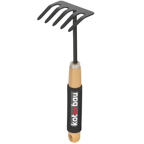 Mini Rechen 88 mm Schwarz Kleinrechen für Gartenarbeiten zum Mulchen Ebenen