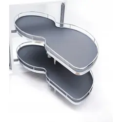 Magic Corner Cargo Cost Eck Rechts Nierentasche Anthrazit Chrom 900 Mm