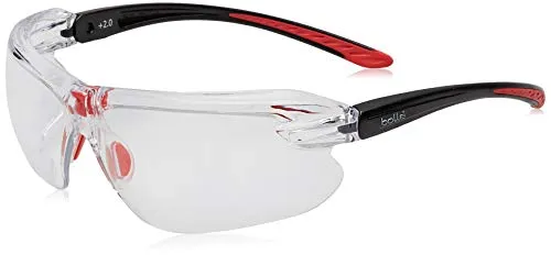 Bollé Safety IRIDPSI2 - Klare Schutzbrille über der Brille - Schutzgläser mit flexibler B-Flex Brücke und rutschfester TIPGRIP-Technologie für optimalen Tragekomfort und Anpassungsfähigkeit an jede Gesichtsform.