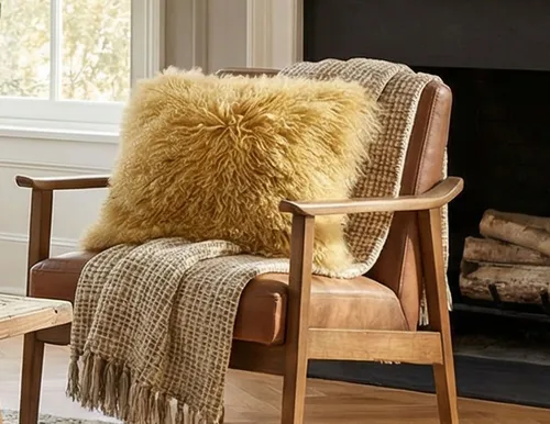 Kissenbezüge Gold von KUHFELL online & NOMAD