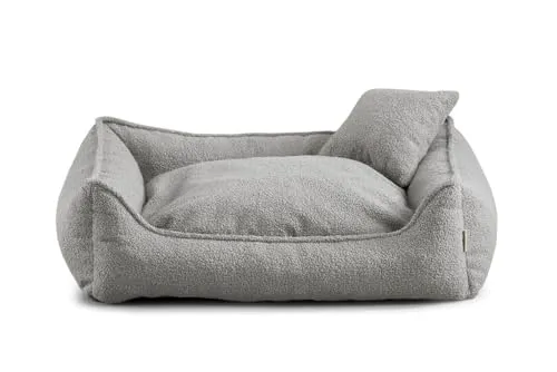 Gutekissen® Bear Hundebett Grosse Hunde - Hundekissen Waschbar - Inklusive kleines Kissen - Farb- und Größenwahl (XS - 55x45, Grau)