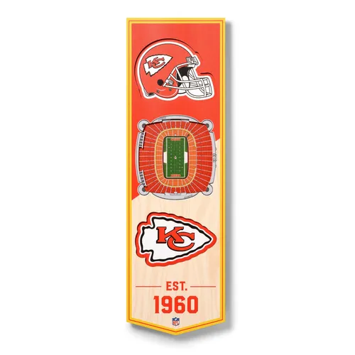 Kansas City Chiefs NFL 3D Stadium Banner Schild YouTheFan Fanshop Wanddeko Deko