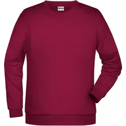 Herren Basic Kapuzen-Sweatjacke JN756, wein-rot, Größe 5XL - Arbeits- & Schutzkleidung: Klassische Sweatjacke mit Kapuze in rot/weinrot, Gr. 5XL. Hochwertige Sweat-Qualität mit angerauter Innenseite und praktischen Features wie Kängurutasche und Kordelzug.