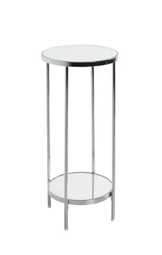 HAKU Möbel Beistelltisch Glas gold 28 x 28 x 66 cm - Mehrzwecktisch mit eleganter Glasplatte und goldfarbenem Gestell, ideal als stilvolles Wohnaccessoire oder praktische Ablagefläche.