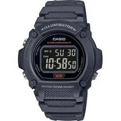 Casio SPORT COLLECTION Herrenuhr W-219H-8BVDF (Ø 47 mm) - Multifunktionale Casio Herrenuhr mit Quarzmechanismus, LED-Beleuchtung und wasserdicht bis 5 ATM. Perfekt für den Alltag, erinnert Sie täglich an wichtige Termine.