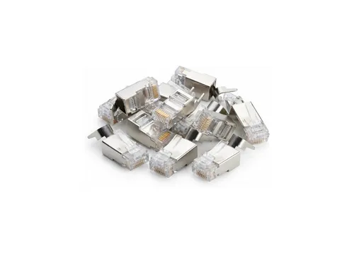 Danicom SFTP RJ45 CAT6a Netzwerkstecker - 10 Stück - Hochwertige RJ45 Netzwerkstecker für zuverlässige Verbindungen. Ideal für die Verwendung mit geschirmten Kabeln. 10 Stück im Set, perfekt für Ihre Netzwerkprojekte.