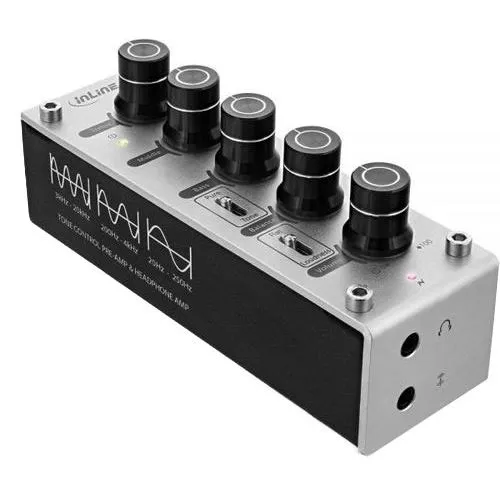 InLine 99201I AmpEQ Hi-Res AUDIO Kopfhörer-Verstärker - Kopfhörer-Verstärker mit 3-Band Equalizer und Loudness-Schalter für individuellen Klang, ideal für Musikliebhaber und Audiophile.