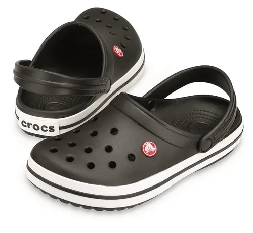 Crocs Unisex Adult Crocband Clog - Schwarz, Größe 48/49 EU, wassertauglich und ideal für Strand und Freizeit