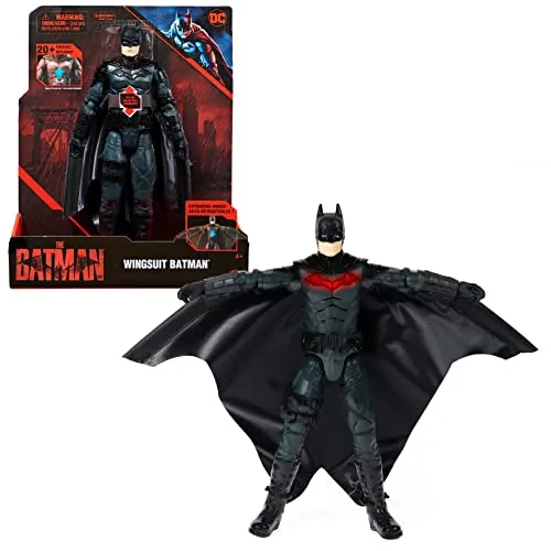 Batman Movie Figure mit Flügelanzug 30 cm - Figuren: Deluxe Batman Actionfigur mit 11 Bewegungspunkten und aufregenden Licht- und Soundeffekten für actionreiche Spielmomente.