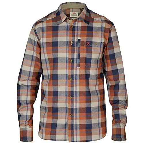 Fjällräven Herren Fjällglim Shirt - S - Autumn Leaf - Herren-Freizeithemden: Leichtes, warmes Trekkinghemd aus funktionellem Polyesterflanell, ideal für Wanderungen und Skitouren, mit praktischen Brusttaschen.