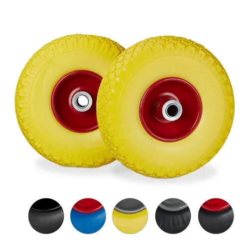 Relaxdays Sackkarren-Rad 2er Set mit Stahlfelge von Relaxdays