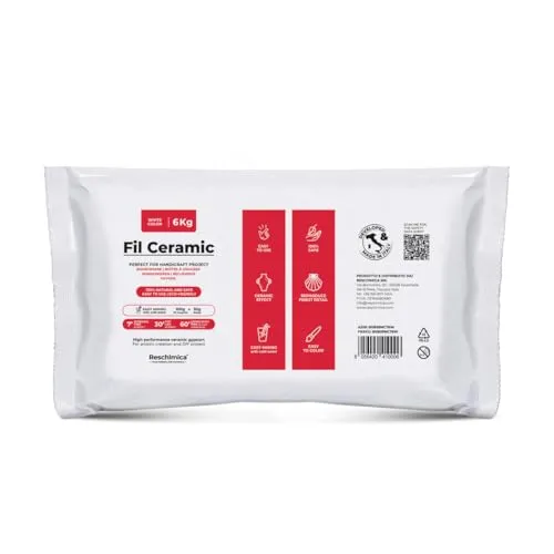 Ungiftiges Gipspulver zum Gießen - 6 kg geruchloser Keramikgips - Modelliermassen, ideal für kreative Projekte, schnell trocknend und ungiftig für sichere Anwendungen.