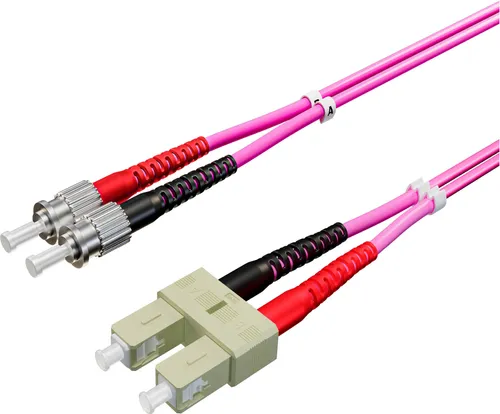 Duplex Patchkabel SC/ST 50/125µ, OM4 violett, 5,0m