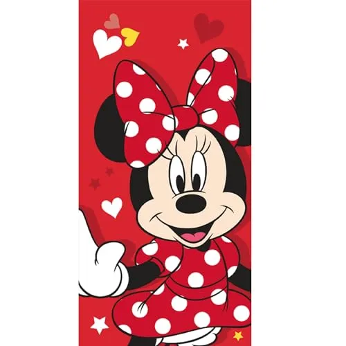 Jerry Fabrics Disney Minnie Mouse Pink Duschtuch Strandtuch Badetuch 70 x 140 cm