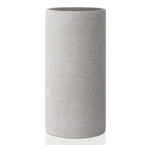 Blomus COLUNA Vase M - Zylindervase in Hellgrau - Kerzenständer & Teelichthalter, stilvolle Polyresin Blumenvase mit modernem Design, ideal für elegante Tischdekoration.