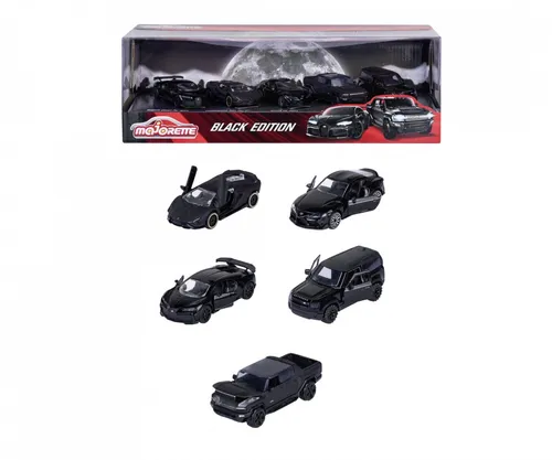 Majorette 212053191 Black Edition Next Gen., 5 Pieces Giftpack