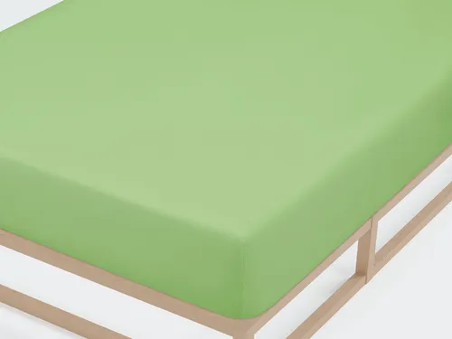 Biberna Jersey - Spannbetttuch  90 x 190 - 100 x 200 cm  Maigrün Spannbettlaken