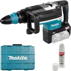 Makita Bohrhammer HR006GZ, XGT, SDS Max - 2x 40V mit 21,4 Joule Schlagkraft - Bohrmaschinen für kraftvolles Bohren, Hammerbohren und Meißeln. Mit SDS-Max Aufnahme, Anti-Vibrations-Technologie und Schutz gegen Staub. Lieferung im Koffer, Akkus nicht enthalten.