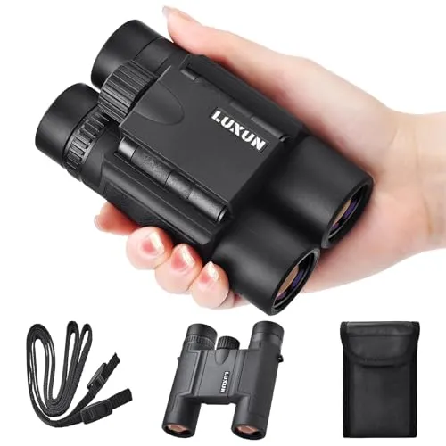 LUXUN 15x25 Fernglas für Erwachsene und Kinder, Klein leicht Binoculars mit FMC-Linse, Mini Kompakt Ferngläser für Reisen, Wandern, Sport- und Naturbeobachtung