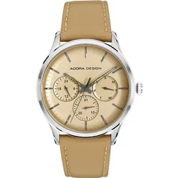 ADORA AD8468 Herrenuhr – Elegante Armbanduhr aus Edelstahl und Leder