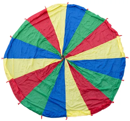 Betzold Outdoor-Spielzeug Fallschirm-Schwungtuch 3,6 m - Vielseitiges Fallschirm-Schwungtuch für Gruppenaktivitäten im Innen- und Außenbereich. Fördert Teamgeist, Konzentration und Koordination bei Kindern. Bunte Farben und strapazierfähiges Material sorgen für viel Spaß.