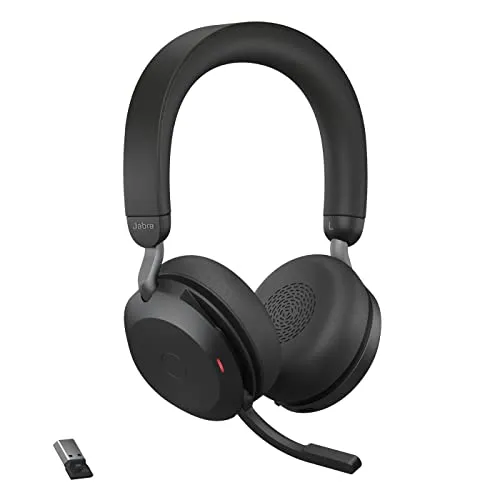 Jabra Evolve2 75 MS - Bluetooth-Headset schwarz, ultra-komfortabel mit 36 Std. Sprechzeit, Freisprechfunktion und ideal für effizientes Arbeiten im Büro