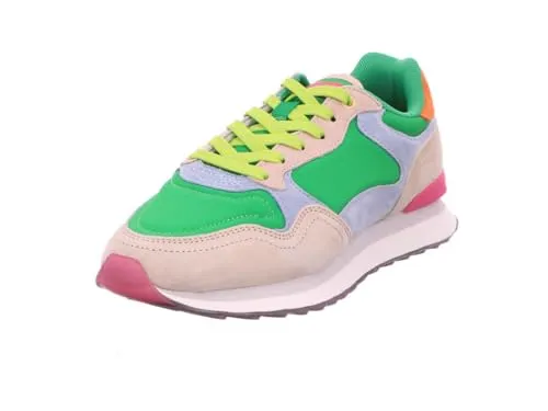 The Hoff Brand SL CITY GOLD COAST Sneaker - Stylische Sneaker in Größe 38, aus grünem Veloursleder und Textil, mit herausnehmbarer, gepolsterter Innensohle für optimalen Komfort. Perfekt für trendbewusste Fußgänger!