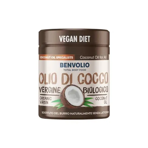 KOKOSÖL BIO Kaltgepresst Nativ - BENVOLIO 1938 | 200 ml - Kokosfett BIO Premium zum Kochen, Braten und Backen, Kokosöl BIO Kosmetik Haare, Haut Kokosnussöl Hund COCONUT OIL for hair