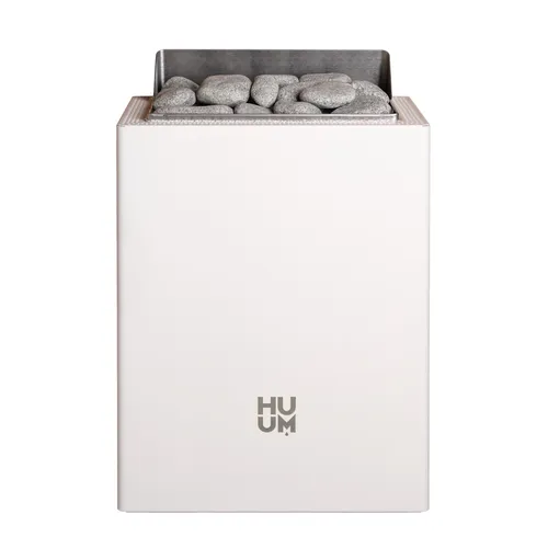 HUUM Core Wall 4 White Saunaofen 4,5 kW - Eleganter Wandofen für die finnische Sauna, bietet effiziente Wärme und modernes Design für ein entspannendes Saunaerlebnis.