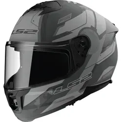 LS2 Integralhelm FF808 Stream II Shadow grau matt, Gr. 55/56 (S) - Motorradhelm mit elegantem Design, kratzfestem Visier und integrierter Sonnenblende für optimalen Fahrkomfort in der Stadt und auf Landstraßen.